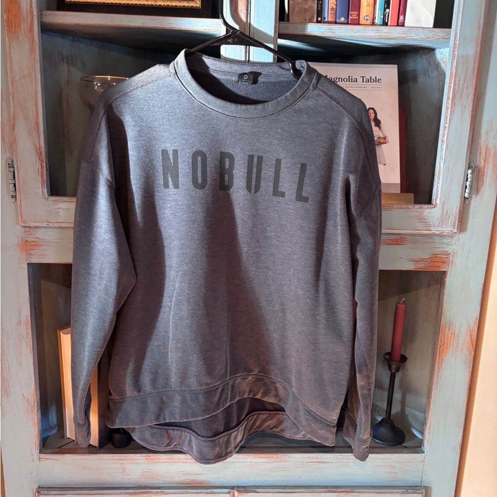 No bull grey long sleeve sweater